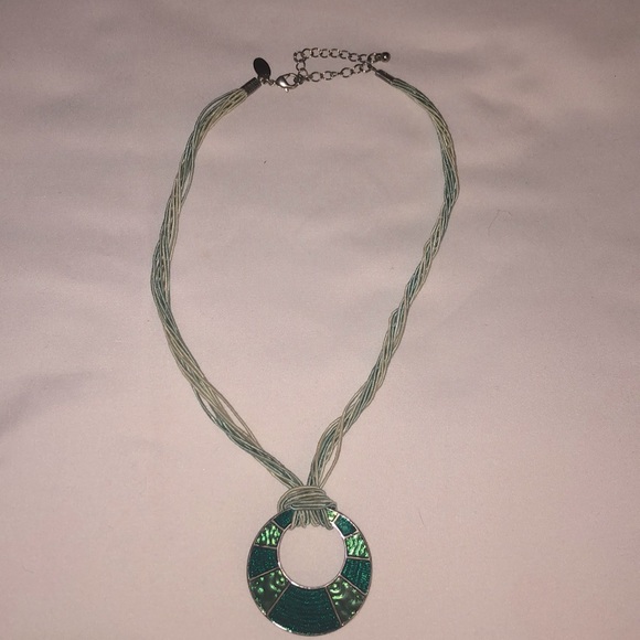 Lia Sophia Versailles Cord Teal Pendant Necklace - Picture 5 of 15
